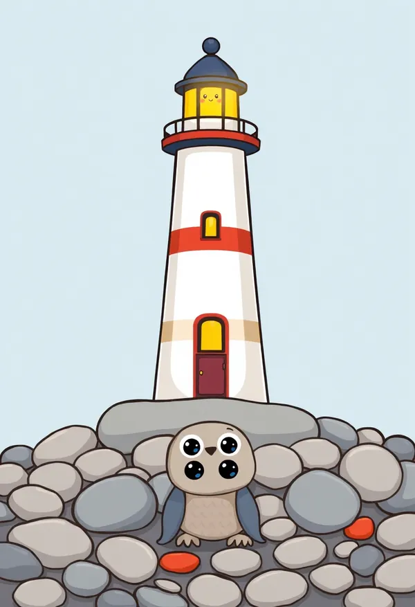 The Lighthouse at Pebble Cove — bedtime story cover