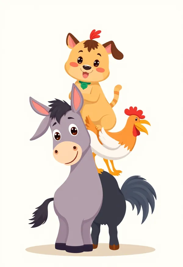 The Bremen Town Musicians — bedtime story cover
