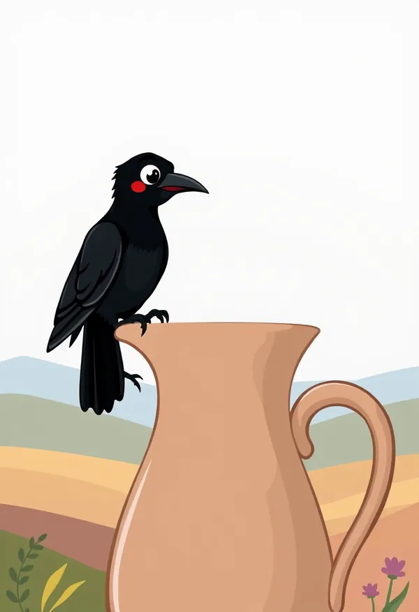 The Crow and the Pitcher — bedtime story cover