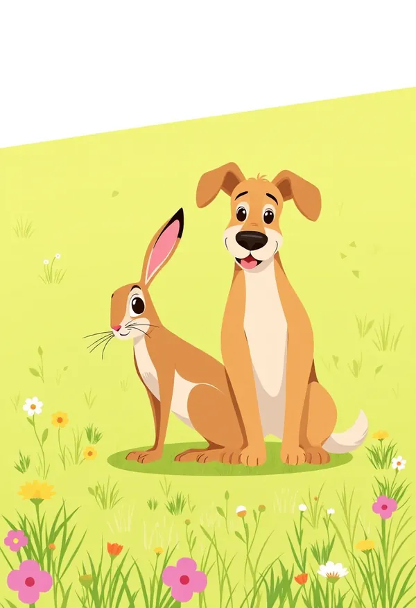 The Hare and the Hound — bedtime story cover