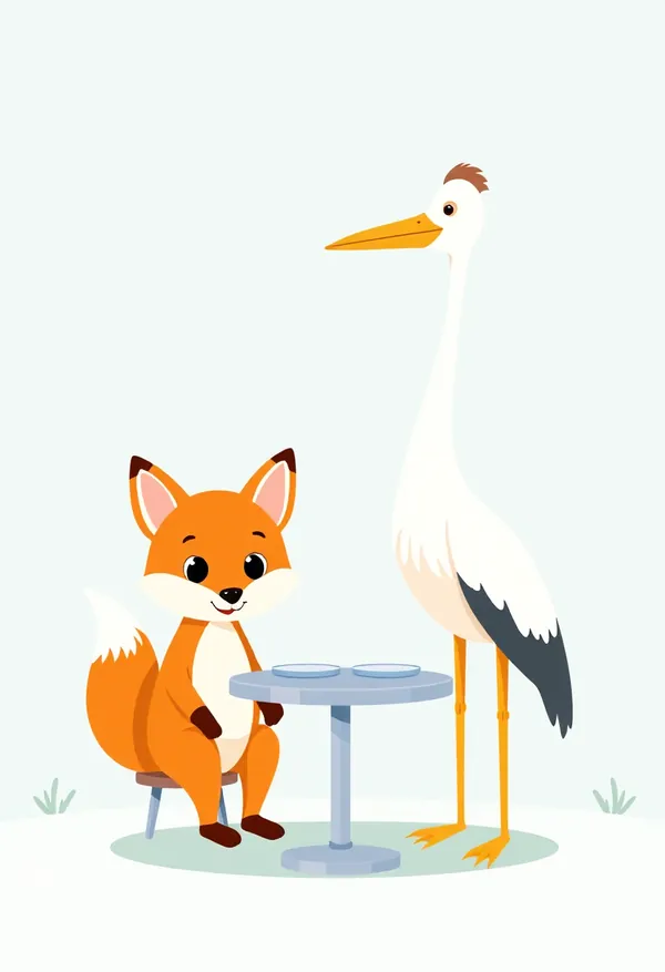 The Fox and the Stork — bedtime story cover