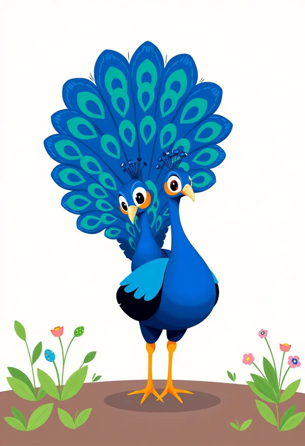 The Peacock and the Crane — bedtime story cover