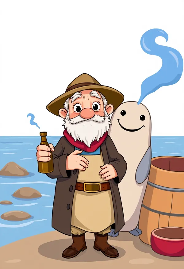 The Fisherman and the Jinni — bedtime story cover