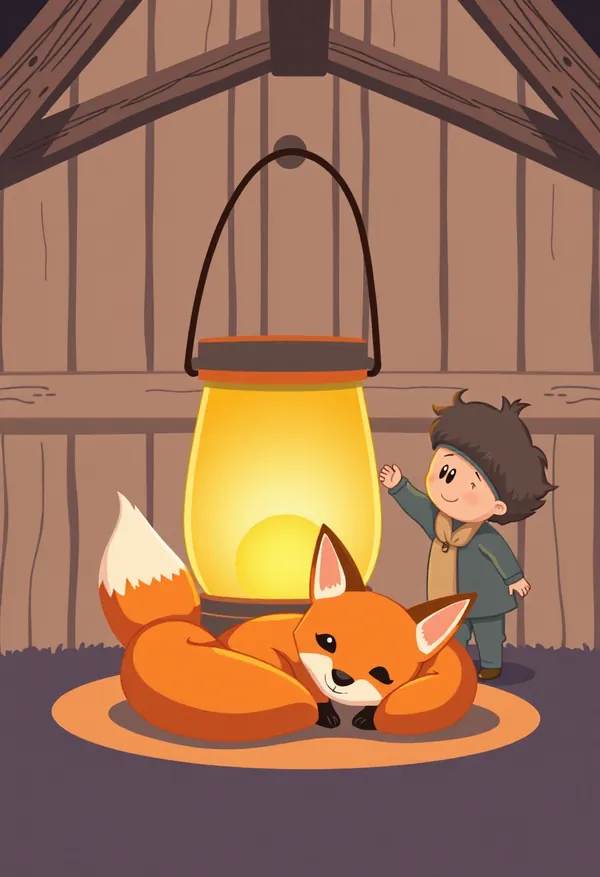 Storybook cover for The Lantern of Soft Amber Light
